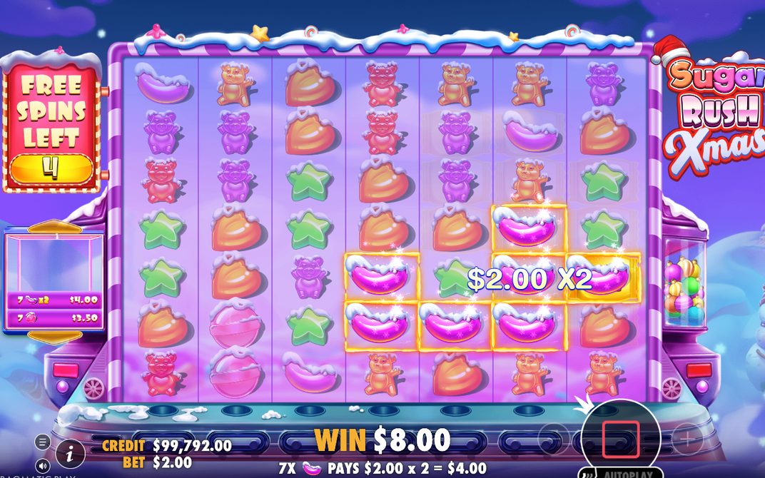 Free Spins sur fond violet nuit, Multiplier Spots en place
